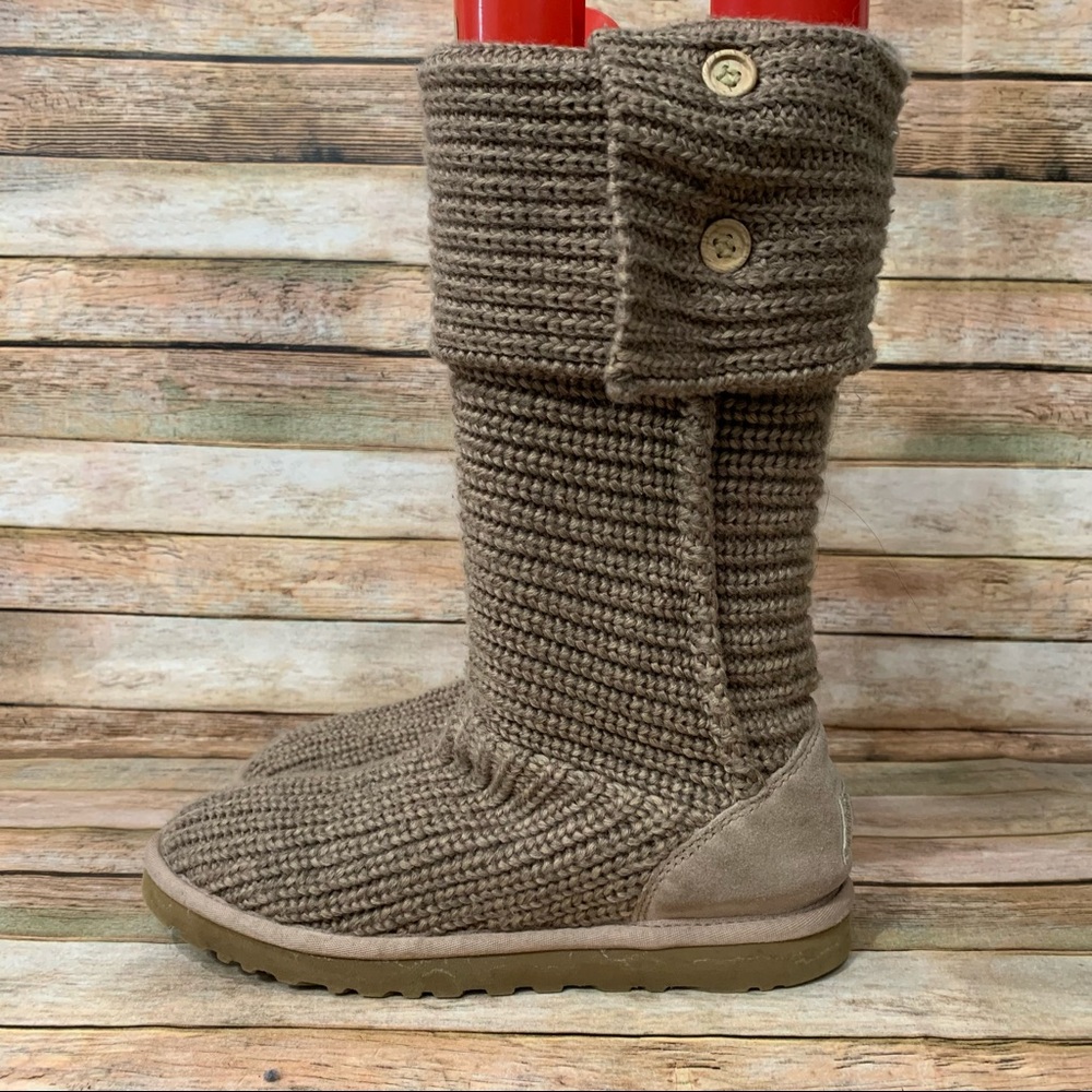 Ugg Brown Triple Button Cardy Boots
